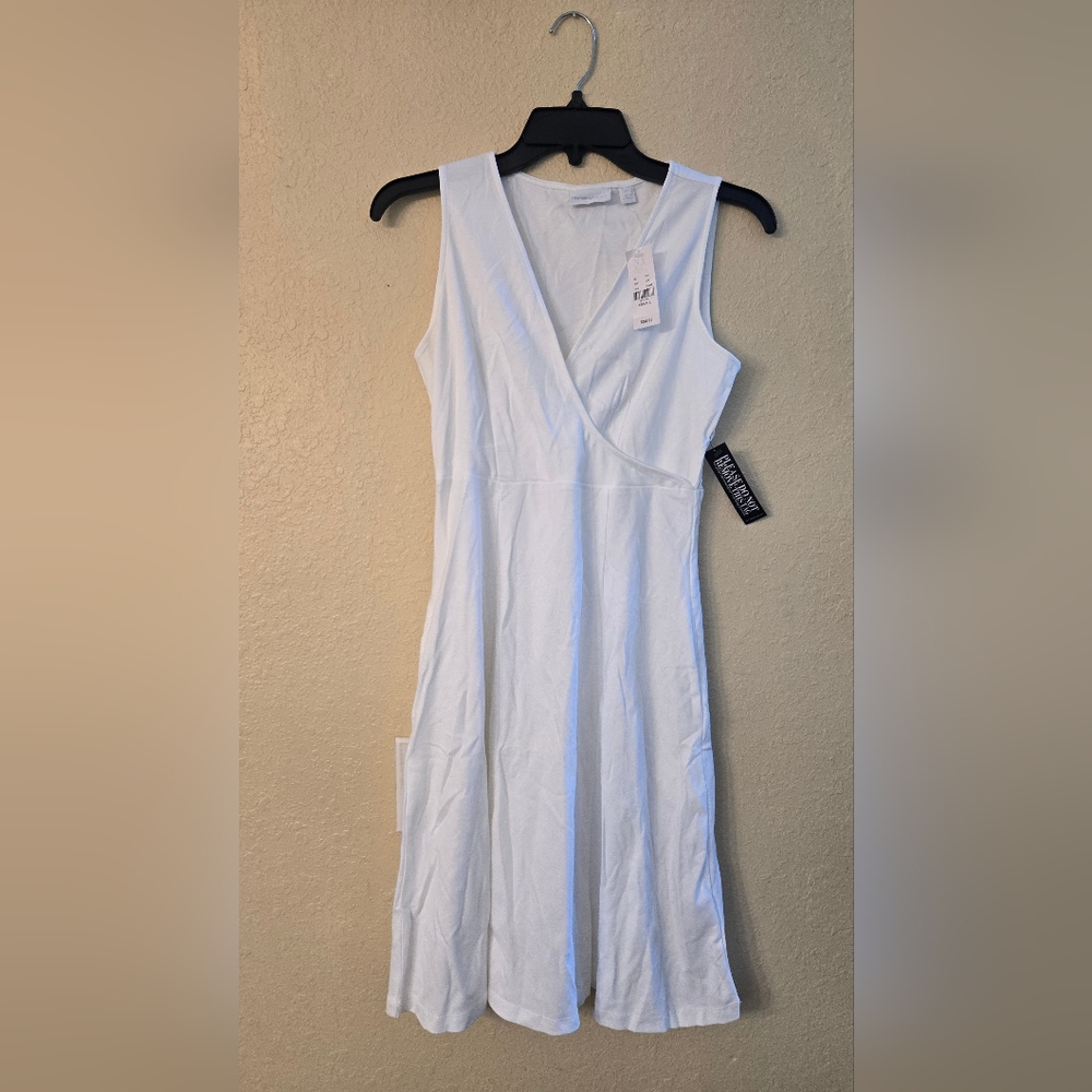 White V-Neck Dress